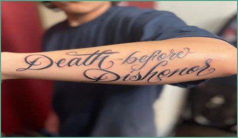 Death Before Dishonor Tattoo Arm: Resurgence of a Timeless Oath?